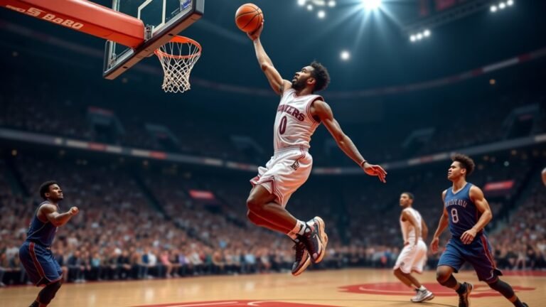 high flying emphatic basketball score