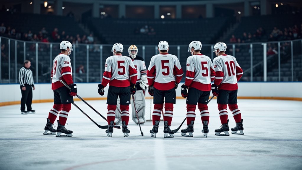 six skaters two goalies
